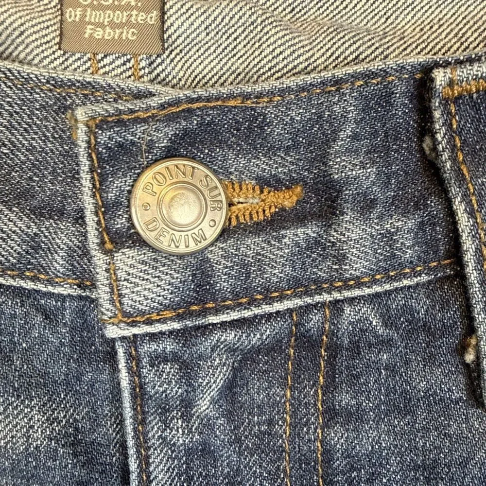 J.Crew Point Sur Darwin Jeans 29 USA Cropped Cotton B0782 Distressed Raw Hem